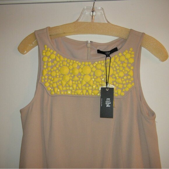 Tibi Iona Beaded Shift Sleeveless Mini Dress - Picture 2 of 4